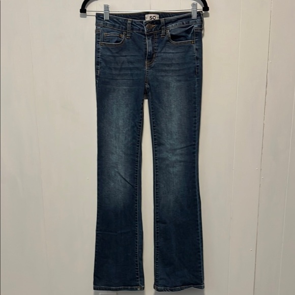 SO Bootcut Lowrise Darkwash w Stretch - Picture 1 of 4